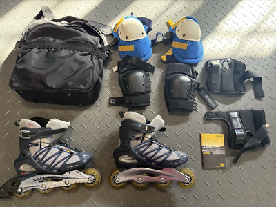 Salomon Motion 8 Ti Womems Inline Slates &  Pads, Etc Size 9 FREE SHIPPING!