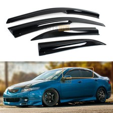 For 2004-08 Acura Tsx Jdm Wavy Mugen Smoke Tinted Window Visor Rain Guard Vent