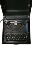remington rand typewriter with carrying case thumbnail