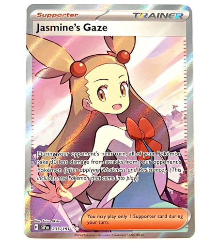 PSA 10 GEM Mint Jasmine's Gaze 233/191 Ultra Rare - Pokémon SV08