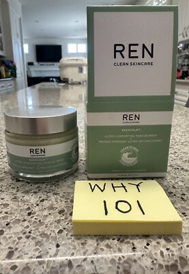 REN Clean Skin EVERCALM Ultra Comforting Rescue Mask 1.7oz/50mL FULL SZ SEAL $52