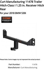 Curt 11478 1.25 Trailer Hitch Receiver For 2017-18 Bmw 530i530i Xdrive Class 1