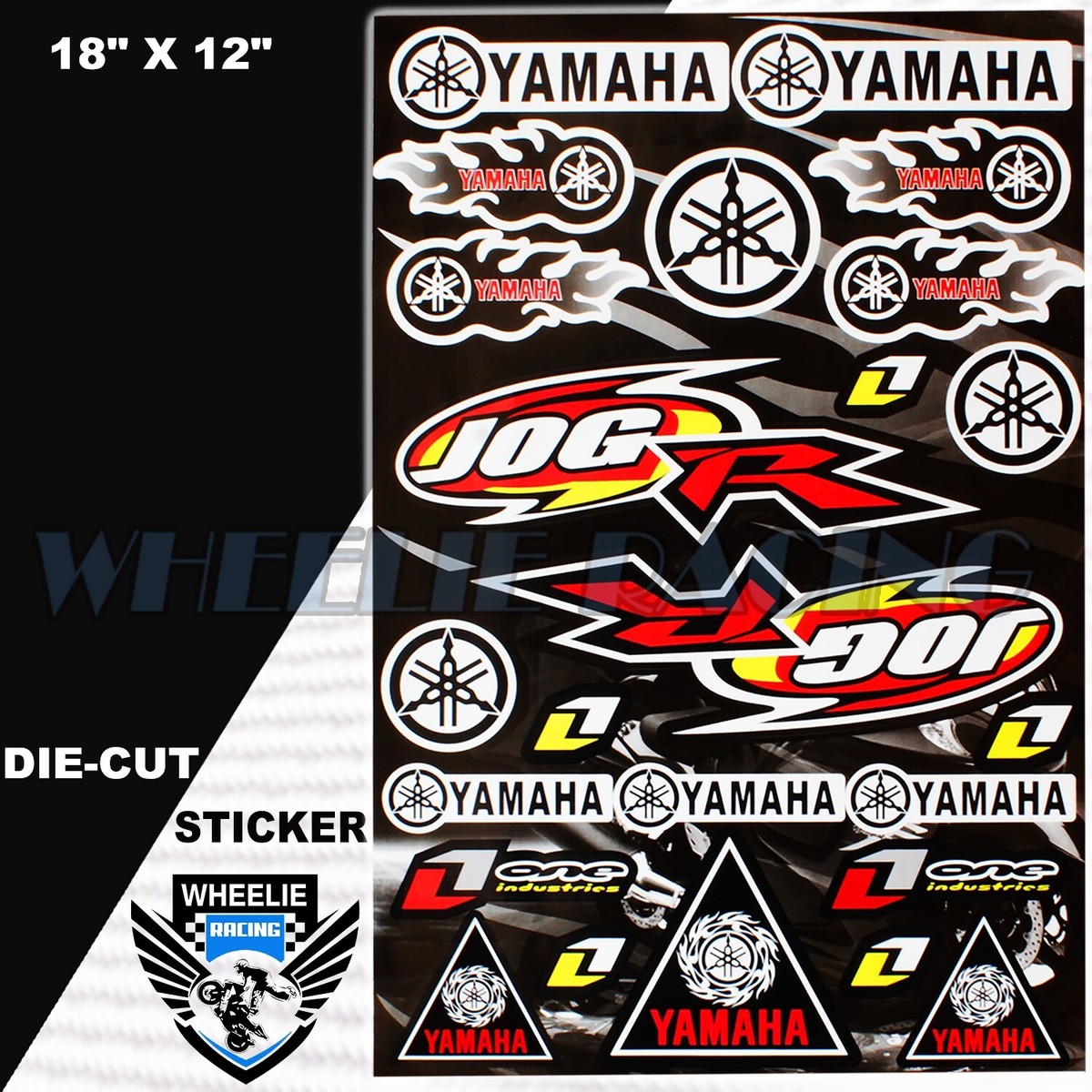 Motocross Aufkleber-Set, Schwarz, Vinyl – 101 Sticker Für Quad, ATV, MX, Ca. 15 Cm Groß