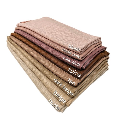 Premium Ribbed Jersey Hijab Material de Jersey de Alta Calidad Jersey Hijab Exclusivo Jersey Hijab - Imagen 3 de 40