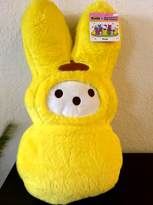 2025 PEEPS x Hello Kitty Easter Bunny PLUSH 18'' Tall Yellow POMPOMPURIN NEW+TAG