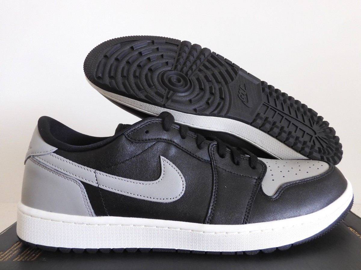 Nike Jordan 1 Low G Golf Shadow Black-Medium Grey-Sail Sz 15 