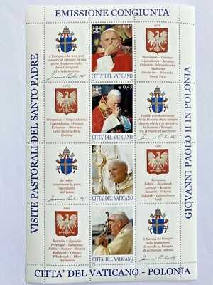 VATICAN NO.1334-37 SHEET NO.62 POLAND AND EUROPE