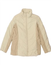 Paul & Shark Womens Padded Jacket Uk 10 Small Beige Colourblock Qw08