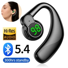 Wireless Bluetooth 5.4 Earpiece Headset Driving Trucker Earbud Noise Cancelling
