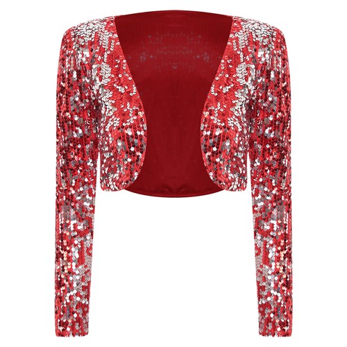 Womens Jacket Metallic Cardigan Festival Blazer Disco Outerwear Cocktail Coats - Picture 13 of 62