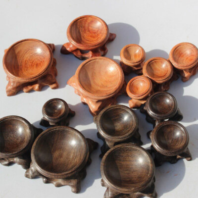 Wooden Display Stand Base for Crystal Ball Sphere Globe Stone Holder Decor USA