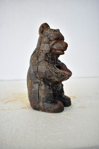 Salvadanaio vintage orso ghisa salvadanaio salvadanaio meccanico da collezione"2 - Foto 3 di 6