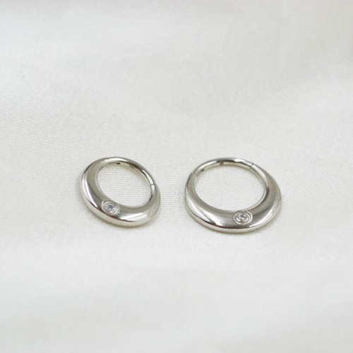 10pc G23 Titanium CZ Moon Earring Tragus Daith Ring Nose Clicker Body Piercing - Picture 3 of 16