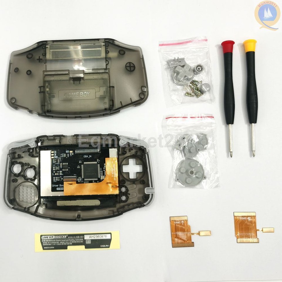 GameBoy Advance IPS Backlight Kit 720x480 LCD Drop in for GBA Game Boy ...