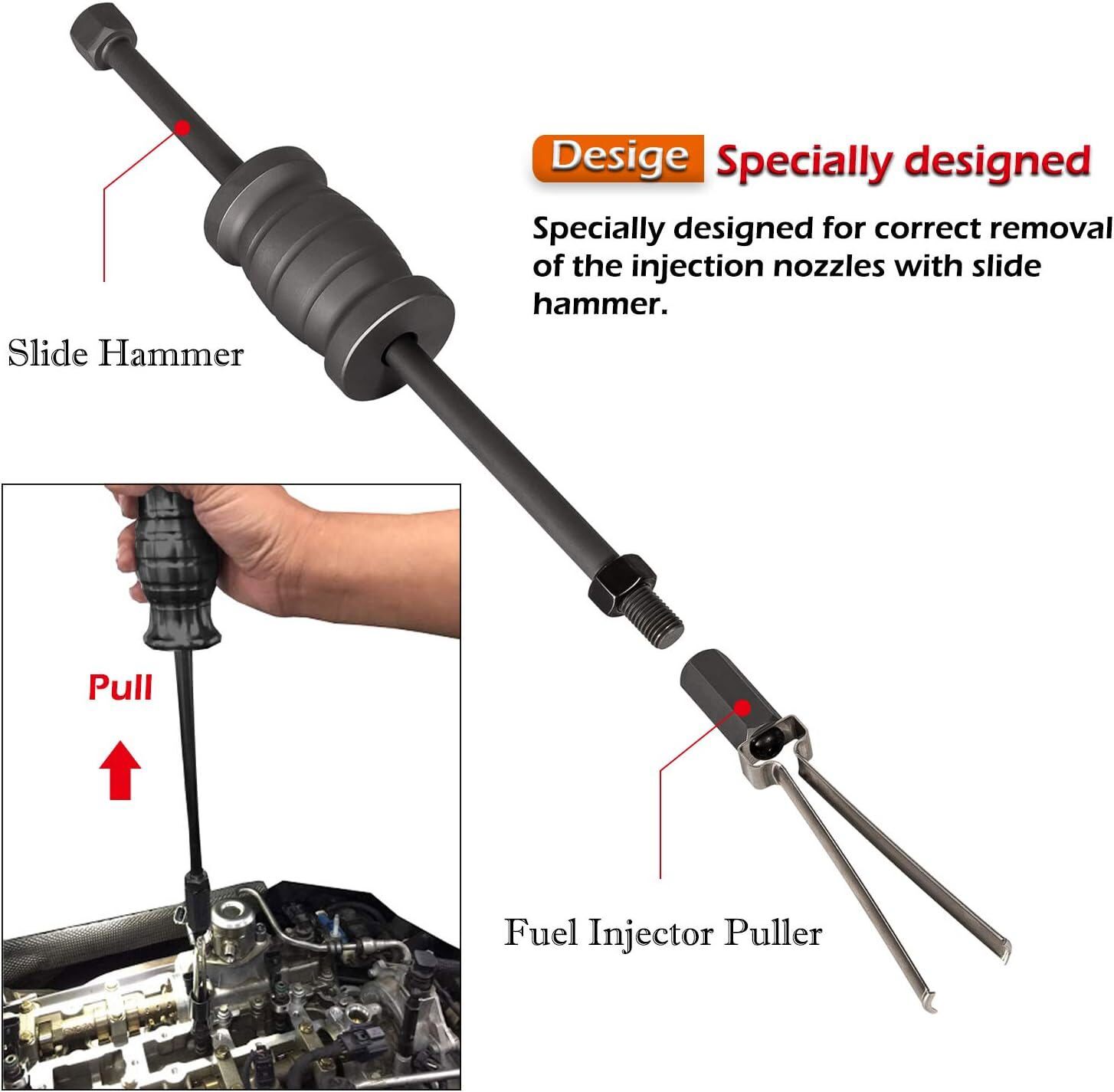 Fuel Injector Remover Tool for Ford & Volvo 1.0L 1.5L 1.6L 1.8L 2.0L 2.3L 2.7L