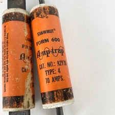 Shawmut A2Y70 Amp-trap 70 Amp Fuse Set Of 2 Type 4 250 Volts 9130