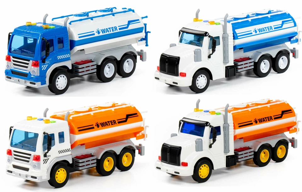 POLESIE Tankwagen LKW Kinder Spielzeug Schwungrad Fahrzeug mit Licht Sound