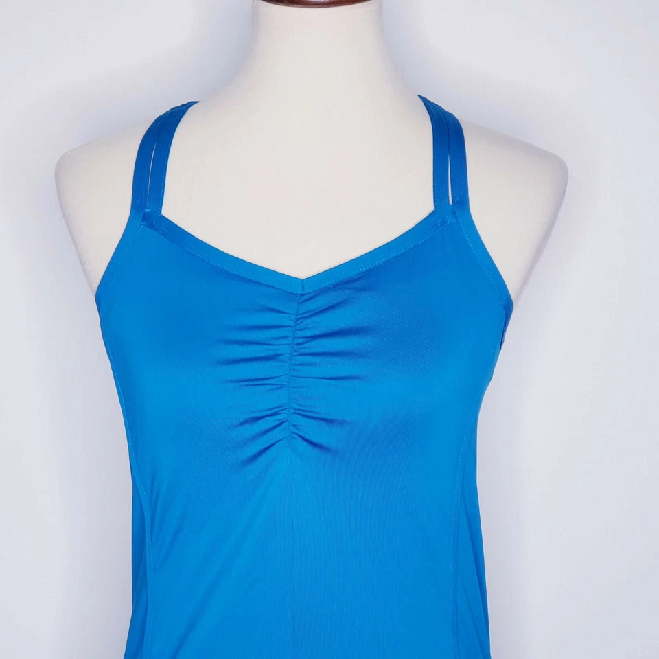 Sujetador deportivo de tenis Tail Tech azul incorporado rendimiento talla pequeña Foto 3 de 4