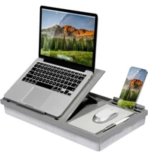 LAPGEAR Ergo Pro Lap Desk with 20 Adjustable Angles, Mouse Pad, and Phone Holder