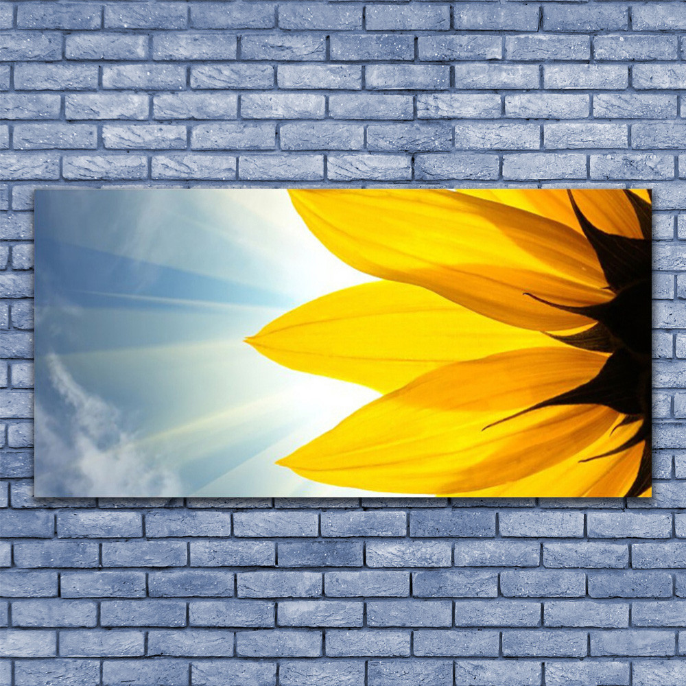 Tableau floral acrylique 140x70 pour illuminer un grand mur vide et sombre