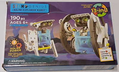 Stem Genius Solar Explorer 13-in-1 Robot Learning Kit  STM-SOL14-RBT Brand New
