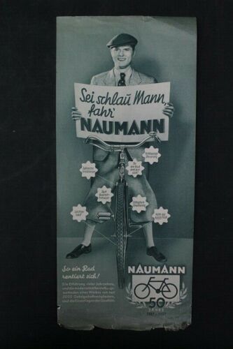 alter Druck Werbung 50 Jahre Naumann Rad  Fahrrad old vintage - 第 1/8 張圖片