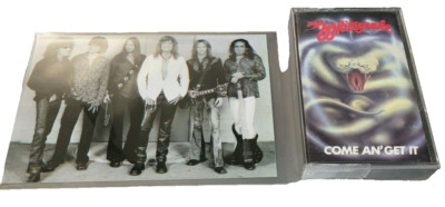 Whitesnake Come An' Get It Cassette Tape & Band Photo 4x6 inch Bundle Lot