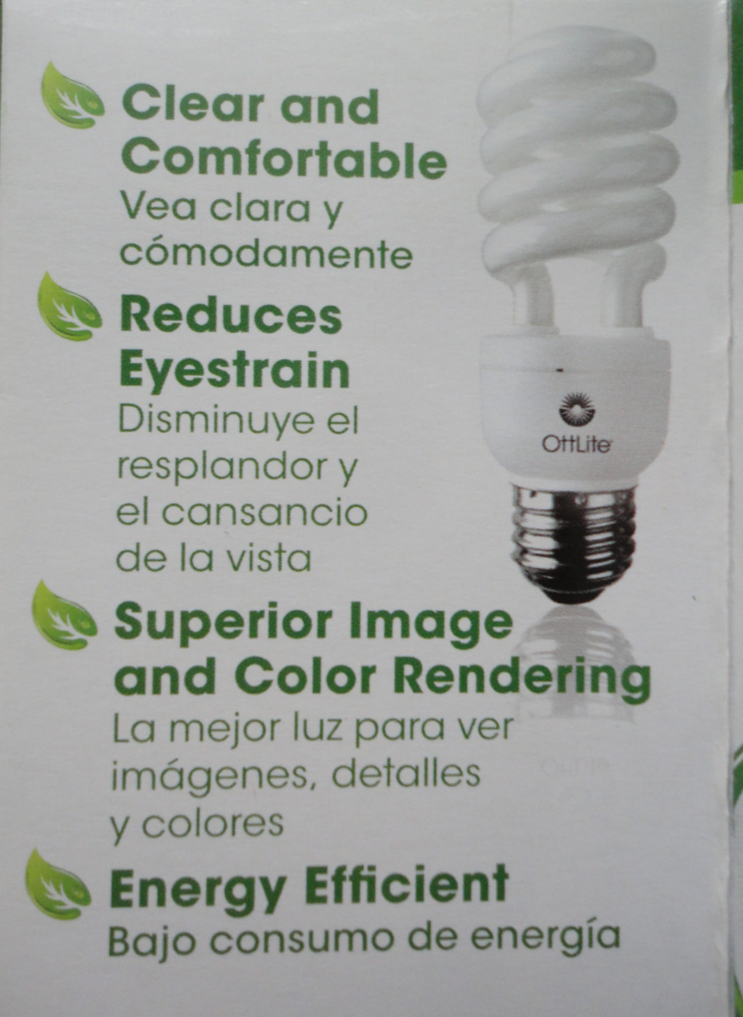LOT 2  New OttLite Natural Daylight 60w=15w Replacement Bulb E26 Base Instant On