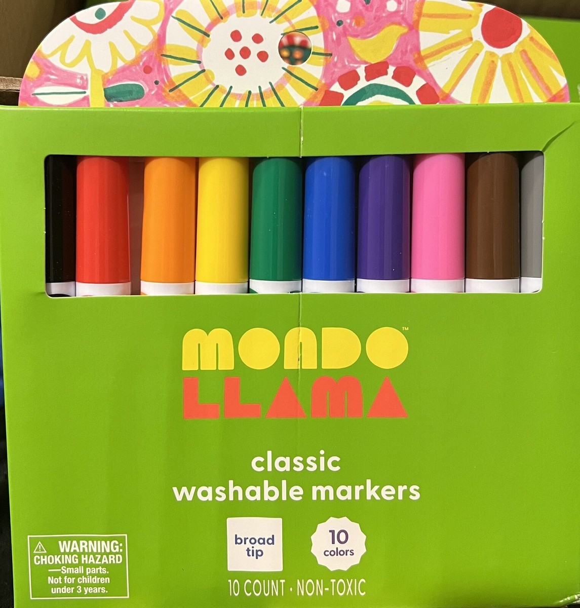 Mondo Llama Classic Washable Markers, Broad Tip, 10 Count, LOT OF 12
