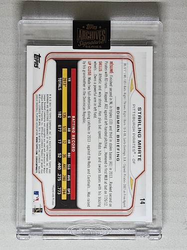 2022 TOPPS ARCHIVES SIGNATURE SERIES AUTOGRAPH STARLING MARTE (08/10) - Picture 2 of 2