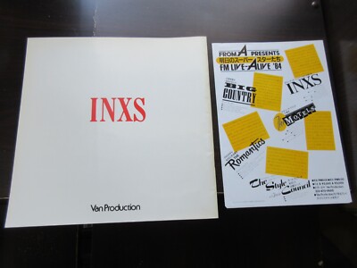 Inxs Sep. 1984 Japan Tour Book Concert Program w Promo Flyer