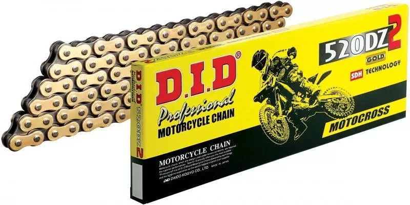 DID Motocross Enduro 520 DZ2 120 Links Professional Motocross Gold Drive Chain - Image 2 of 2