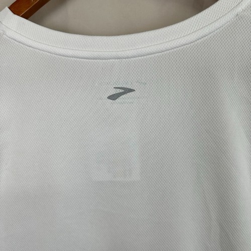 Camiseta de entrenamiento para hombre BROOKS talla XXL blanca tela de rendimiento limpia - Imagen 11 de 11