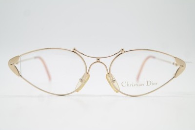 Vintage Brille Christian Dior 2818 40 Gold Oval Brillengestell eyeglasses