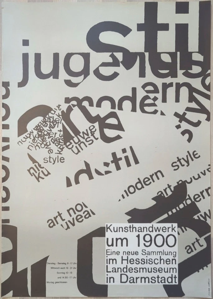 Poster Plakat - Kunsthandwerk um 1900 - Fischer Nosbach - Darmstadt - Bild 1 von 1