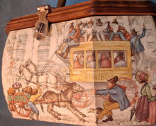 Vintage Anton Pieck Purse Wooden Box Dutch Village