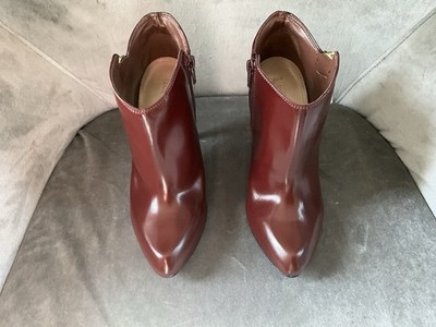 NEW WOMEN S BCBG MAXAZRIA BURGUNDY ALESSIO HIGH HEEL LEATHER ANKLE BOOTS SIZE 8