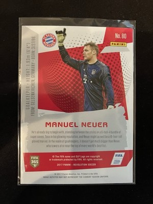 Panini 2017 Revolution Soccer Fußball Trading Cards- Vortex Manuel Neuer München