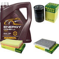 Inspektionspaket 5L Mannol Energy 5W-30 FüR VW Golf IV 1.6 2.0 1.8 T New Beetle