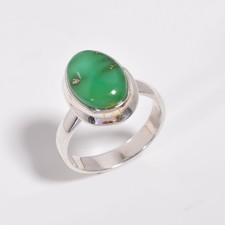 Natural Green Turquoise Ring 925 Sterling Silver Handmade Gift Jewelry for Wife