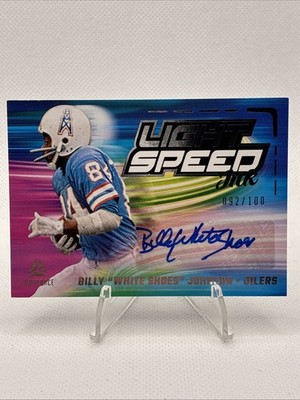 2025 Panini Luminance Billy White Shoes Johnson Light Speed Auto /100