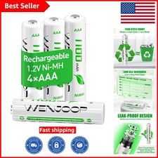 Leak-Resistant 1100mAh AAA Rechargeable Batteries 4 Pack for Everyday Devices