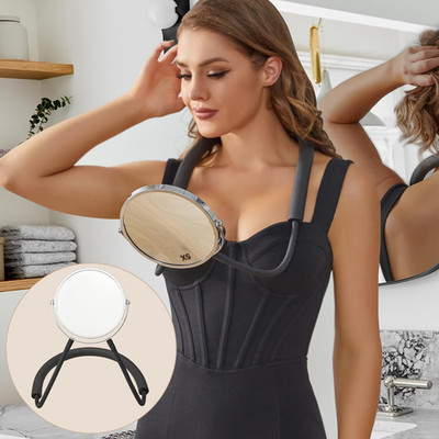 Double Sided Mirror to See Back of Head,Big Size 360°Self Haircut Hands Free