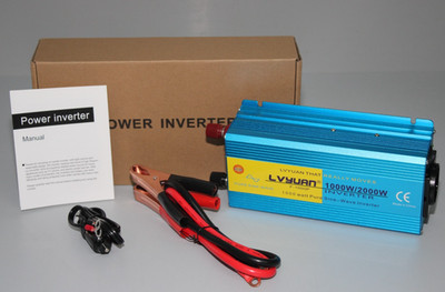LVYUAN Wechselrichter F-1000P 1000W/2000W mit 1 EU AC Steckdose 2 USB Ports NEU