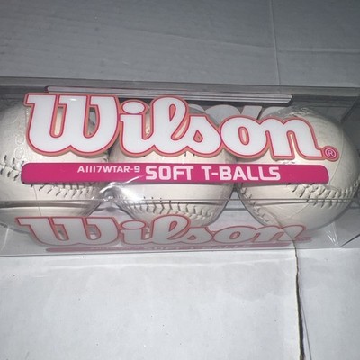 NIB Wilson Soft T-Balls 3 Pack  A1117WTAR-9 Tee Ball - Coach Pitch