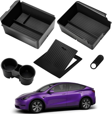5Pcs Center Console Organizer Tray for 2024-2026 Model 3/Y Juniper Accessories