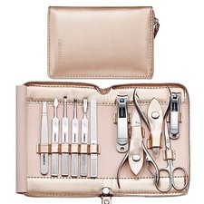 Gifts for Women, Manicure Set Professional Manicure Kit 11 in 1 Nail Kit Gold