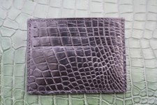 Black Genuine Crocodile Leather Credit Card Holder Wallet for men W30