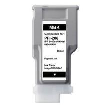 PFI206 MBK Matte Black Ink Tank For Canon IPF 6400s 6400se 6400 6450
