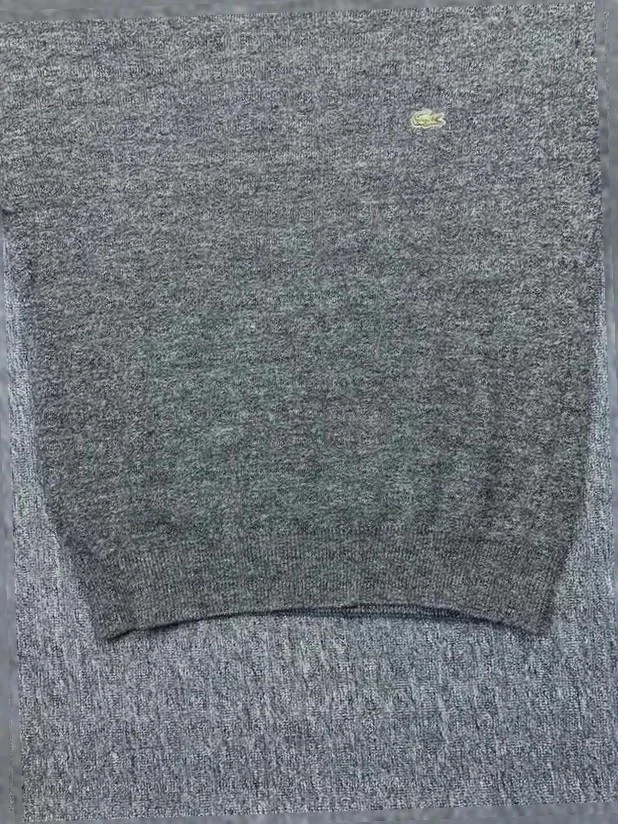 Pull lacoste Gris en laine – taille s Homme #439 - Photo 4/4